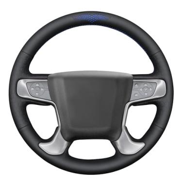 Imagem de MEWANT Capa para volante GMC para GMC Sierra 1500 2014-2018 / Sierra 1500 Limited 2019 / Sierra 2500 2015-2019 / Sierra 3500 2015-2019 / Yukon (XL) 2020