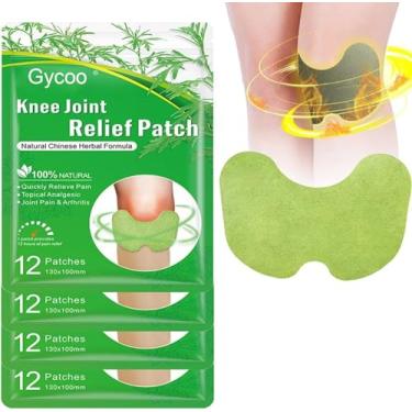 Imagem de Kisinly Adesivos de joelho de ervas, 48 peças de adesivo natural para alívio do joelho, extrato de absinto herbal para o joelho, costas