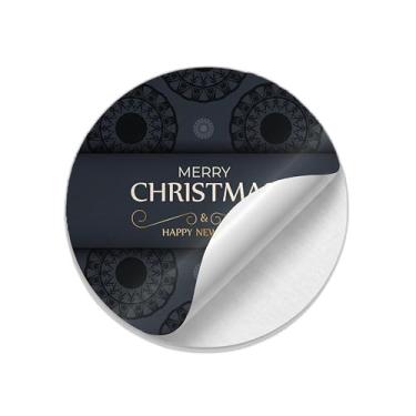 Imagem de Ladrilho Decorativo de Cerâmica Estampa Feliz Natal Azul Escuro