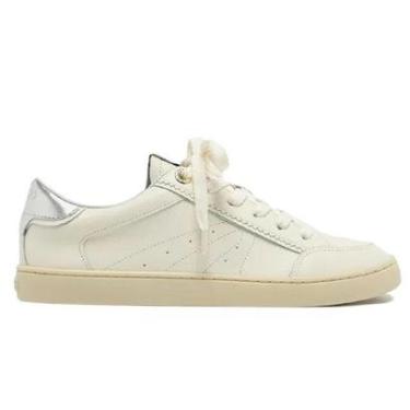 Imagem de Tênis Sneaker Couro Feminino Arezzo A136690001 Creme-Feminino