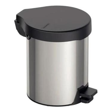 Imagem de Lixeira Inox 5L Com Pedal e Tampa Banheiro Cozinha Escritório 5 Litros