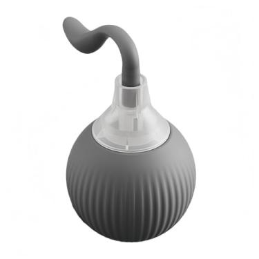 Imagem de Bola de Rolamento Automática para Cães - Brinquedo Interativo Eletrônico com Luz Para Filhotes e Adultos Treino e Exercício(Cinza - Cauda curta)