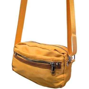 Imagem de Pochete Bolsa Transversal Feminina – Compacta, Leve e Moderna | Alça Ajustável, Zíper Seguro e Bolso Interno | Ideal para Viagens, Passeios e Uso Diário (Amarelo)