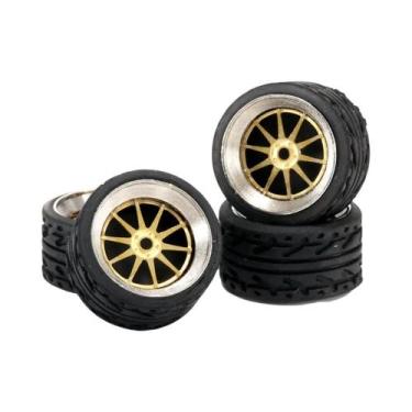 Imagem de Rodas De Liga Carlomo N-Class 1/64 Com Pneus De Borracha, Conjunto De 