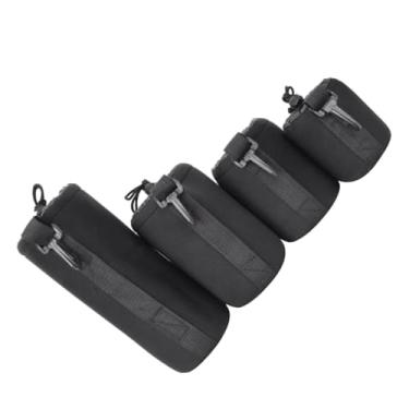 Imagem de GLOGLOW Bolsa de Transporte para Lentes de Neoprene, 4 Pacotes, Preta, Portátil, Capa para Câmera Dslr, Lente Nan e Acessórios