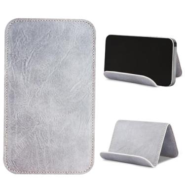 Imagem de Haecsfl Suporte de celular com aba flexível e suporte de tablet flexível para mesa, cama, esteira, casa e avião, acessórios de viagem (1 azul louco)