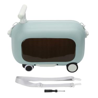 Imagem de Mala infantil com pedais dobráveis de 90 graus, bagagem de viagem de grande capacidade para crianças, Azul, Comum