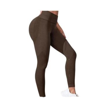 Imagem de Leggings sem costura cintura alta para as mulheres, leggings sexy para