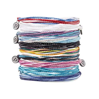Imagem de Pura Vida Pacote de pulseiras da amizade – Conjunto de 10 pulseiras empilháveis para mulheres, pulseiras fofas para meninas adolescentes, pulseira de praia e acessórios para adolescentes – 10 pulseiras de corda, Sem pedras preciosas