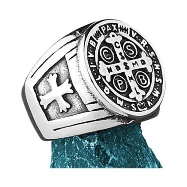 Imagem de Anel Amuleto De Fé Católica Cristã Em Aço Inoxidável Unissex, Joia De 