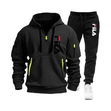 Imagem de Conjunto De Moletom Com Capuz E Calças Casuais Para Homens, Multi Bols