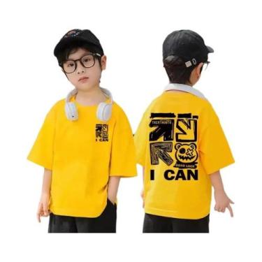 Imagem de Camiseta De Algodão Com Estampa Graffiti Para Meninos E Meninas, Manga