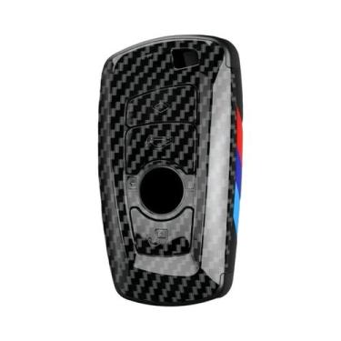 Imagem de Capa Protetora De Chave De Carro Com Padrão De Fibra De Carbono Para B