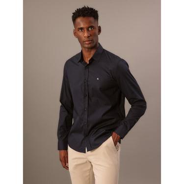 Imagem de Camisa Calvin Klein Regular Azul Marinho-Masculino