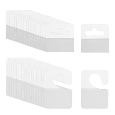 Imagem de PATIKIL Abas para pendurar 1,4 x 2 / 1,4 x 1,4 polegadas, 120 peças de etiquetas transparentes para pendurar abas autoadesivas para pendurar etiquetas de orifício para lojas de varejo, lojas