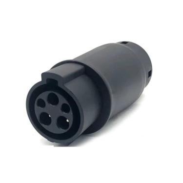 Imagem de ev Adaptador de carregamento EVSE EV 32A J1772 tipo 1 para plugue tipo 2 adaptador EV, conector de carregamento de carregador de veículos de carros elétricos