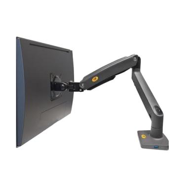 Imagem de BEGWVDJTP Suporte para monitor de computador G70, braço robótico, tela cantilever de mesa, elevação e rotação de mesa (cinza)