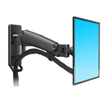 Imagem de Suporte de braço de alumínio F120 com mola a gás de 17 a 27 polegadas para TV com mola a gás (Preto)