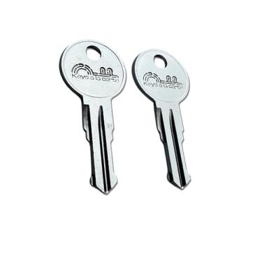 Imagem de Chave de substituição para Jeep, Chrysler Roof Racks, Sportrack, Car-Go Racks, Eurolocks, Thule (Código E013) Corte na chave LF12/X132 em branco por KEYSALACARTE