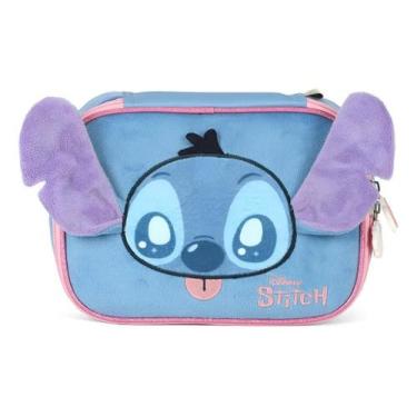 Imagem de Estojo box escolar infantil stitch pelúcia disney - azul - LUXCEL, M, 