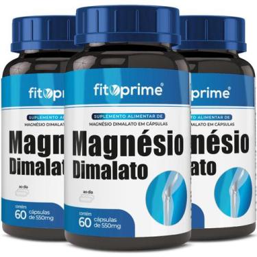 Imagem de Kit 3x Magnésio Dimalato 60 Cápsulas - Fitoprime