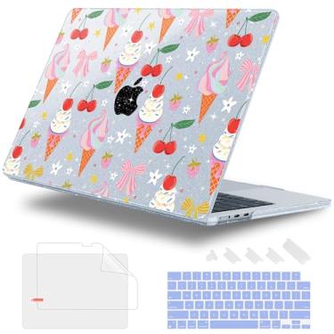 Imagem de Lepeoac Capa para MacBook Air de 13,5 polegadas M4 M3 M2 2025 versão 2024-2022 modelo A3240 A3113 A2681, capa rígida de plástico resistente para MacBook Air M2 de 13 polegadas com Touch ID, laços de