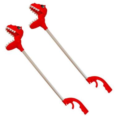 Imagem de Kit 2 Brinquedos de Pegar Dinossauro Diversas Cores Crianças - DinoLeg