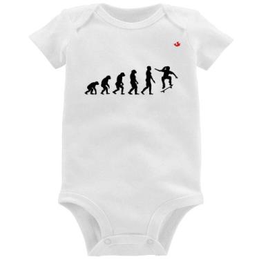 Imagem de Body Bebê Evolução da Skatista - Foca na Moda, Branco, GG