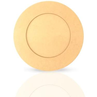 Imagem de Sousplat Redondo de MDF Madeira Crua - Tamanho: 33 cm Diâmetro - MAD. 