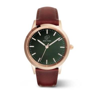 Imagem de Relógio de Luxo Masculino Couro Marrom Casual New Port 40mm-Masculino