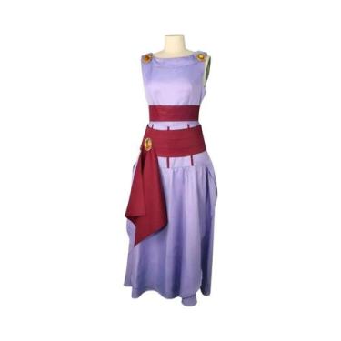 Imagem de Fantasia De Princesa Megara Para Mulheres Em 3 Peças, Vestido Violeta 