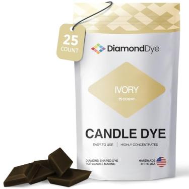 Imagem de Tinta de vela marfim – Feito nos EUA – Corantes premium – Altamente concentrado – Cores populares para parafina ou cera de soja – Ótimo para profissionais ou amadores – 25 chips de tinta