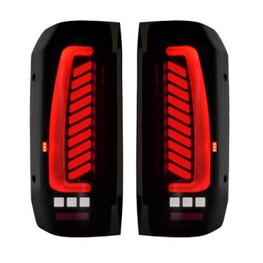 Imagem de 2 peças de luzes traseiras de LED compatíveis com Ford F150 Bronco F250 F350 1989-1996 conjunto de lâmpadas traseiras de caminhão, 1 par de lentes fumê de luzes traseiras