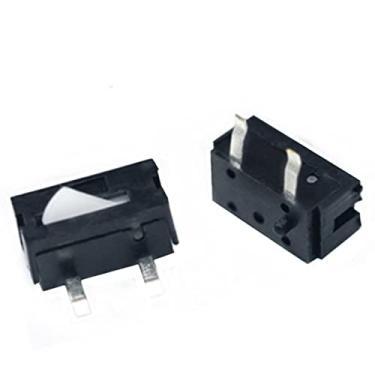 Imagem de Interruptores industriais, 10 peças/lote, preto, pequeno/microinterruptor, interruptor de câmera, redefinição de limite de curso, miniatura, 60 m, pés retos