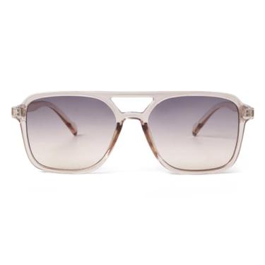 Imagem de Óculos de Sol Grandes e Modernos para Homens e Mulheres, com Lentes Marrons Vintage, Armação com Rebites e Proteção UV(4)