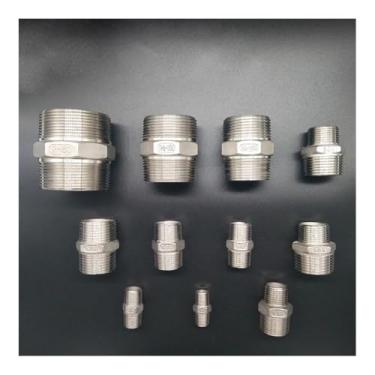 Imagem de 1/10.2 cm 3/20.3 cm 1/5.1 cm 3/10.2 cm 2.5 cm a 5.1 cm BSPT bocal sextavado macho aço inoxidável 316 encaixe de tubulação água gás óleo (5 cm)