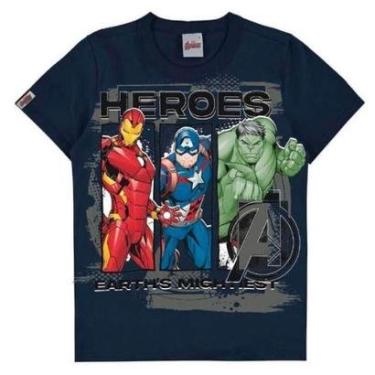 Imagem de Camiseta Infantil Manga Curta Vingadores Malwee Ref. 100457-Masculino