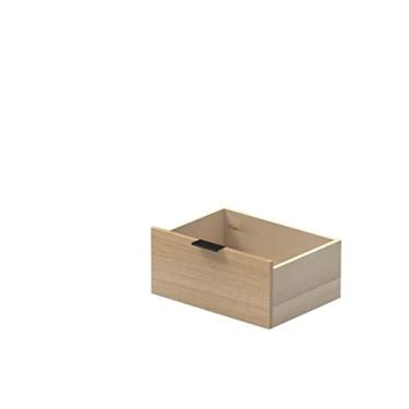 Imagem de Armário de TV simples de madeira maciça de carvalho branco, armário de parede para sala de estar (Cor: Nogueira, Tamanho: L160 L38 A 41 cm B) (Gaveta de Carvalho L37 L27 A17 cm)