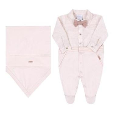 Imagem de Saída Maternidade Suedine Gravata Bebê Menino Paraiso 15371-Masculino