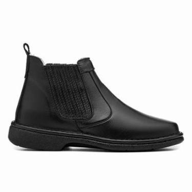 Imagem de Bota Masculina Couro Ortopédica  Palmilha Em Gel Confortável 710-Masculino