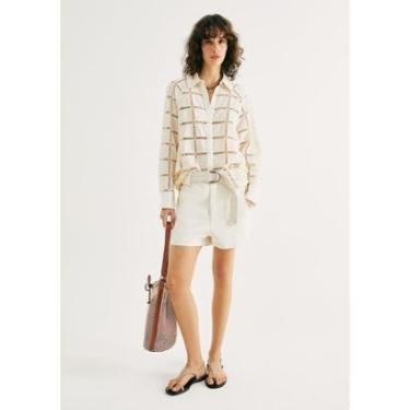 Imagem de Shorts Feminino Em Sarja Cintura Média-Feminino