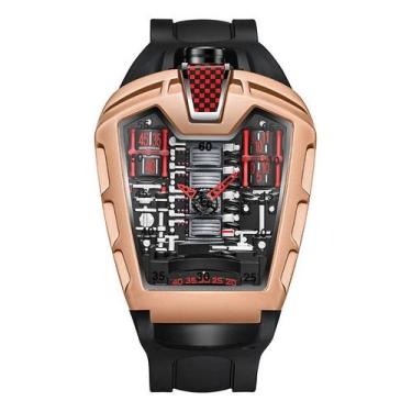 Imagem de Relógio de quartzo genérico masculino esportivo de 45 mm, silicone, im