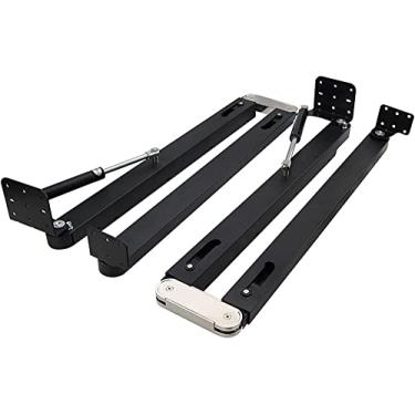 Imagem de Acessórios de conector dobrável de mesa oculta, dobradiças para armário de mesa de jantar esticáveis para baixo, conjuntos completos, ferramentas de hardware