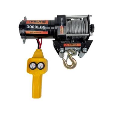 Imagem de Guincho Elétrico 12v 3000lbs 1360kg VELVE GV3000