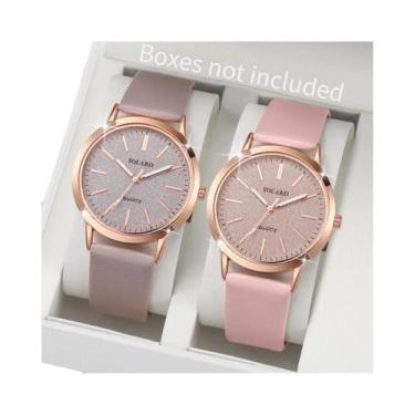 Imagem de Conjunto De Relógios De Pulso Analógicos Femininos Com Mostrador Fosco