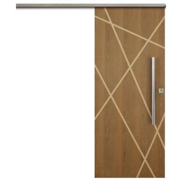 Imagem de Porta de Correr Agatha Trilho Vision Pux.Tubolar Cromado 1.02 x 2.10 L