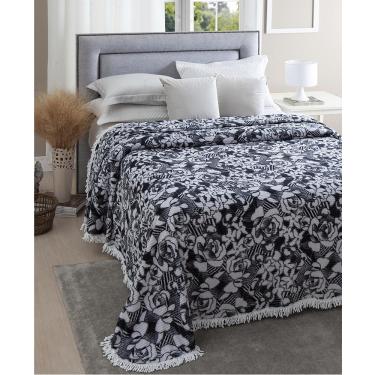 Imagem de Colcha Casal Chenille Canelada Valentina Chumbo Jolitex