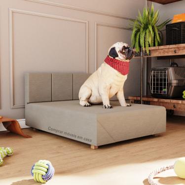 Imagem de Cama Box Pet Dog Retriever Cachorro Porte Grande 80 cm Cor Nude - Comprar Moveis em Casa