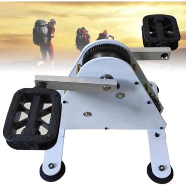 Imagem de Gerador de pedal portátil movido a pé, equipamento de exercício de manivela com saída USB, 100W DC 1-35V para casa, escritório e viagens - Solução de energia ecológica