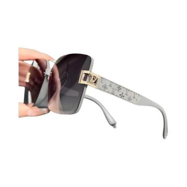 Imagem de Óculos De Sol Polarizados Femininos Quadrados De Luxo Com Estampa De C